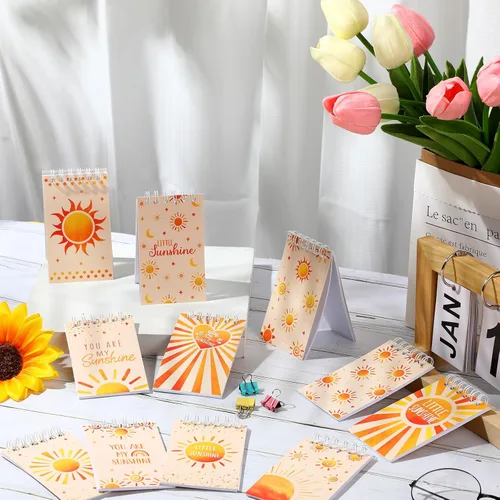 Vista 4 de Cholemy 24 cuadernos bohemios para el sol, a granel, hippie, groovy, bohemio, para el sol, cuadernos de bolsillo hippie para fiesta de cumpleaños