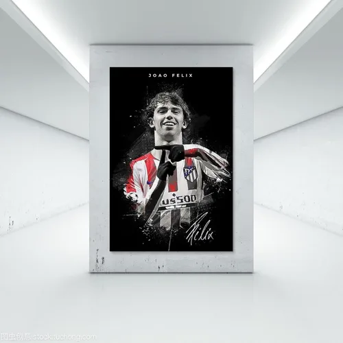 Vista 7 de SERECPIA Póster de Jugador de Fútbol Joao Felix Firmado en Lienzo Arte y Pared Impresión de Cuadro Moderno Decoración de Dormitorio Familiar Oficina