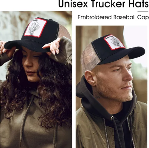 Vista 7 de Gorra de béisbol bordada ajustable para hombre, gorra de béisbol bordada con malla transpirable, parche cuadrado, gorras para mujer