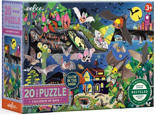 Vista 12 de eeBoo Rompecabezas de 20 piezas – Dinosaur Land Rompecabezas infantil con temática prehistórica, piezas grandes para manos pequeñas para desarrollar