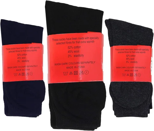 Vista 2 de Falari Paquete de 6 calcetines térmicos de invierno para hombre ultra cálidos ideales para actividades de clima frío fuera de la puerta