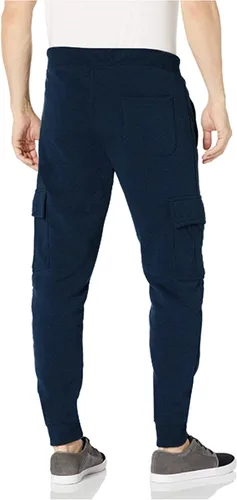 Vista 2 de WT02 Pantalones deportivos de forro polar con bolsillos tipo cargo para hombre