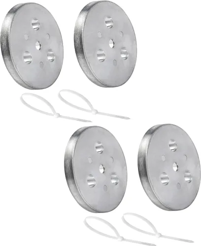 Vista 7 de Placa de peso de ánodo de zinc con lazos de plástico, placa de zinc en tu cesta de skimmer, cesta de desnatador, peso de ánodo de zinc