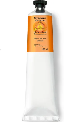 Vista 29 de Pintura al óleo profesional que brilla en la oscuridad Artista Pintura al óleo luminiscente fosforescente autoluminosa Glow Cubed