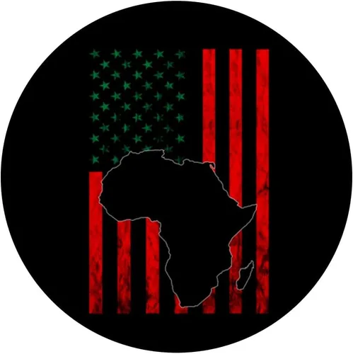 Vista 3 de Bandera panafricana de la UNIA de la historia negra afroamericana, PopSockets intercambiables PopGrip