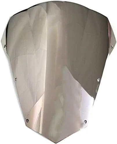Vista 8 de Parabrisas de motocicleta compatible con FZ6 S2 600 2007 2008 2009 2010 compatible con Fazer FZ-6 FZ 6 deflectores de alerón parabrisas, humo iridio