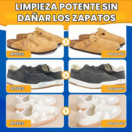 Vista 3 de Suede Shoe Cleaner Kit– Effectively Removes Dirt & Water Marks,Nubuck Cleaner,Cleans & Restores Shoes-6.76 Oz