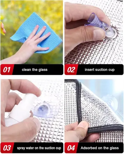 Vista 7 de Película aislante reflectante de papel de aluminio, película opaca de privacidad para ventanas de vidrio, bloqueo solar, control de calor, tinte