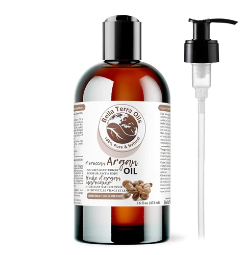 Vista 10 de Bella Terra Oils - Aceite de argán de 2 onzas - Aceite para el cabello encrespado, lleno de vitamina E y grasas Omega, el mejor suero para pieles