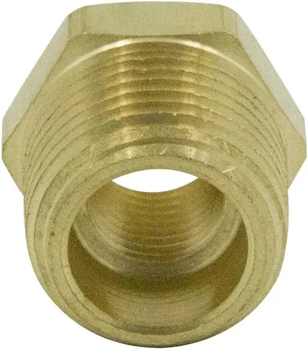 Vista 5 de Buje hexagonal de latón para montaje de tubería de 1 pulgada NPT macho a 1/2 pulgada NPT hembra adaptador 1200psi (paquete de 2)