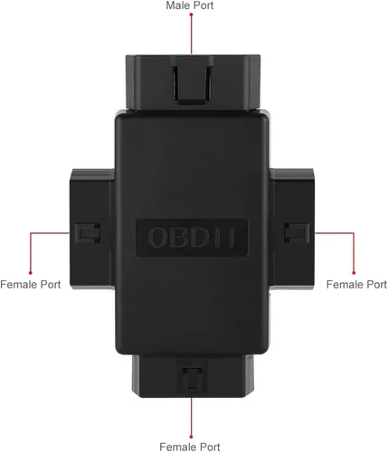 Vista 6 de iKKEGOL Bolsillo OBD2 OBDII Full 16 Pin macho a 3 hembra 1 a 3 OBD Cable Divisor Convertidor Adaptador para Diagnóstico Extensor