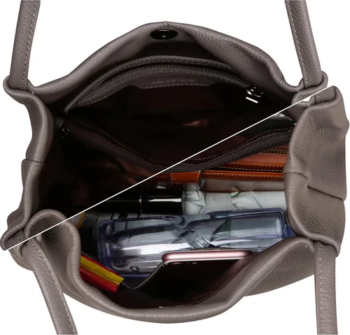 Vista 6 de Iswee - Bolso de piel para mujer y dama, bolsa de hombro y de mano a la moda