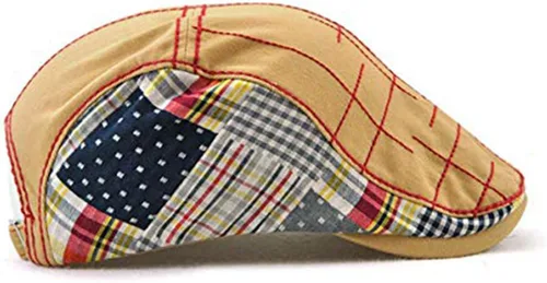 Vista 3 de M MOACC Sombrero de boina de algodón con hebilla de algodón ajustable Newsboy Sombreros Cabbie Gatsby Cap