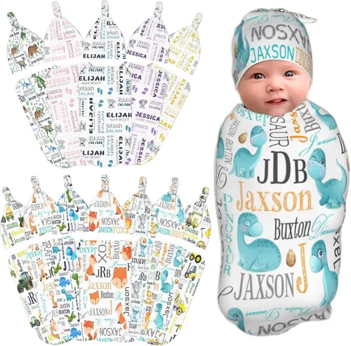 Vista 17 de Manta personalizada para bebé y niño con nombre, mantas de bebé personalizadas para niñas y niños con nombre, artículos personalizados para bebés