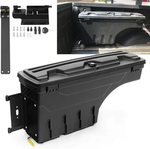 Vista 10 de GRAND ORANGE Caja de herramientas con cerradura para caja de almacenamiento de caja de camiones