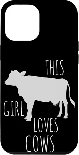 Vista 10 de iPhone 12 mini Esta chica ama vaca lindo animal granja mascota regalo caso