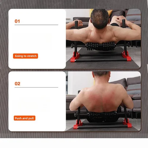 Vista 6 de YANGG Masajeador manual de espalda y lumbar, ejercicio para el dolor lumbar en el hogar, dolor lumbar hernia de tracción discal, estiramiento