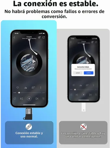 Vista 6 de OTG Audio - Adaptador USB C a Lightning para iPhone 14 13 Pro Max (paquete de 3) para Apple tipo C hembra iluminación macho cable cargador móvil