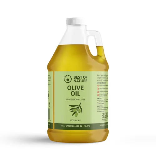 Vista 17 de Best of Nature Aceite corporal y masaje de oliva 100% puro, prensado en frío, natural y sin perfume para piel, cabello y baño, 8 onzas líquidas