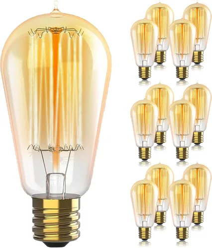 Vista 11 de Bombillas Edison incandescentes vintage de 60 W
