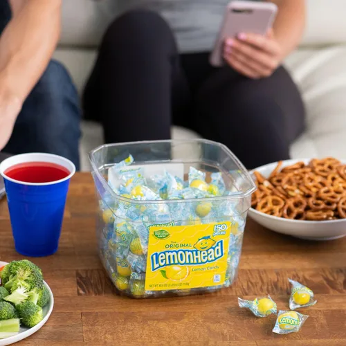 Vista 6 de Lemonhead Caramelo de limón duro, dulces envueltos individualmente (150 unidades)