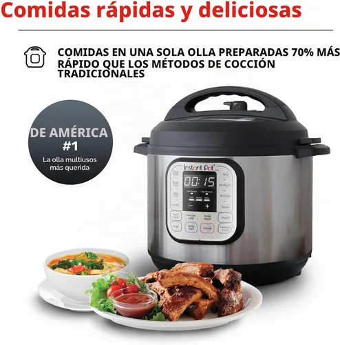 Vista 3 de Instant Pot Duo - Olla eléctrica a presión de 8 cuartos de galón + olla interior de acero inoxidable