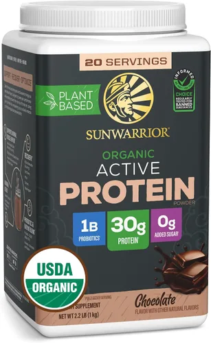 Vista 10 de Sunwarrior - Proteína en polvo a base de plantas orgánica Proteína vegana orgánica en polvo con aminoácidos BCAA más minerales de recuperación