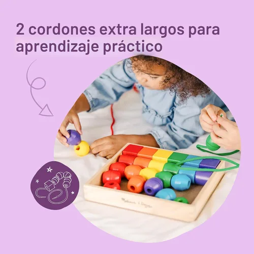 Vista 6 de Set de cuentas Melissa & Doug, con 30 cuentas y 2 cordones