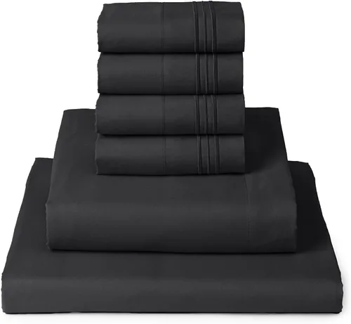 Vista 54 de Mellanni - Juego de sábanas individual de 4 piezas de la colección icónica, (incluyendo 2 fundas de almohada), bolsillo profundo de 16 pulgadas 1102