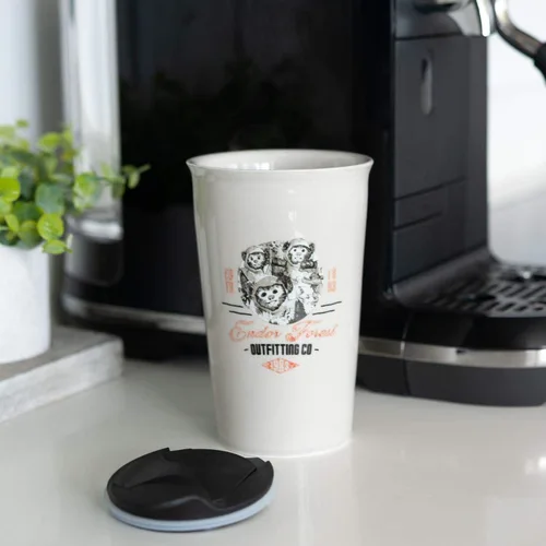 Vista 5 de Se7en20 Star Wars Ewok - Taza de cerámica con tapa Endor Forest Outfitting Co. 12 onzas