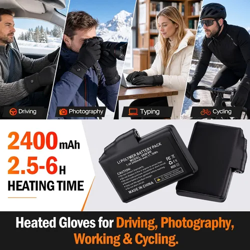 Vista 5 de Guantes térmicos recargables para mujeres y hombres