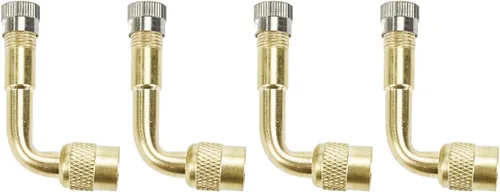 Vista 7 de Modengzhe 4 piezas de extensores de vástago de válvula de neumático de 90 grados H62, adaptadores de extensión de válvula de latón para neumáticos