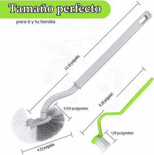Vista 4 de Paquete de 2 cepillos para inodoro de baño, cepillo de inodoro de diseño