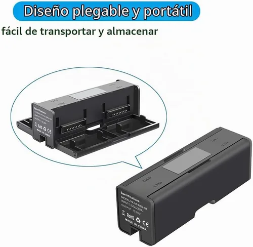 Vista 5 de Hanatora Pantalla Digital 4 en 1 Hub de Carga de Batería Plegable para DJI Air 2S, Mavic Air 2 Drone, Cargador Múltiple en Accesorios de Carga