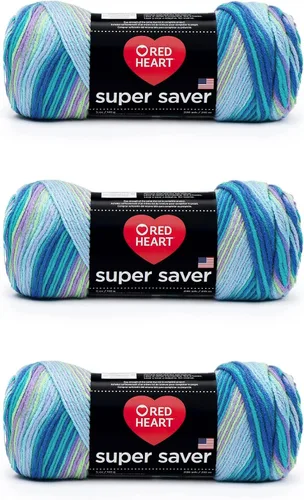Vista 202 de Red Heart Hilo Super Saver, paquete de 3, estampado artístico, 3 unidades Estampado De Artista