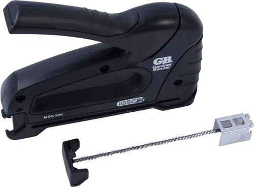 Vista 4 de Gardner Bender MSG-501B - Pistola grapadora de cable resistente, grado profesional, asegura (NM) coaxial y cable de bajo voltaje, negro