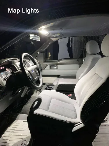 Vista 5 de Xpismii Kit de 14 piezas de 6000K blanco F250 F350 luces LED interiores de repuesto para Ford F-250 F-350 Super Duty 1999-2016, con diagrama