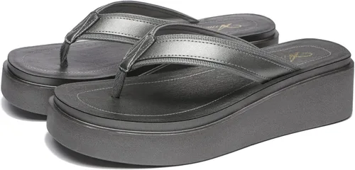 Vista 5 de Athlefit Women's Platform Flip Flops Comfortable Slip On Flatform Wedge Thong Sandals