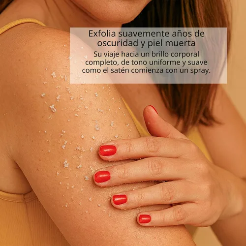 Vista 7 de Peel Shot Keratin Care Spray de Ácido Kójico y Cúrcuma 200ml, Spray Exfoliante de Cúrcuma con Retinol, Glutatión, Niacinamida, Vitamina B, C, E