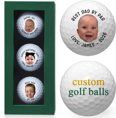 Vista 11 de Pelotas de golf personalizadas de With Love From Julie para hombres - Bolas de golf personalizadas - Regalos personalizados de bolas de golf
