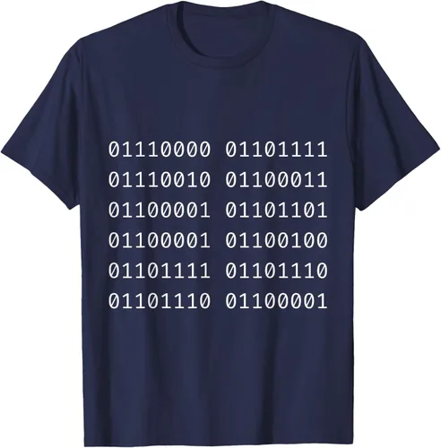 Vista 27 de Porca Madonna In Codice Binario Código Binario Camiseta, Negro