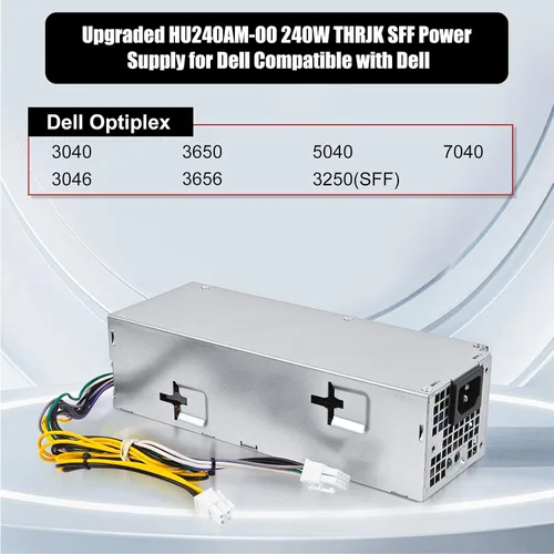 Vista 2 de Fuente de alimentación actualizada de 240 W para Dell Inspiron 3650 3656 Optiplex 3040 5040 7040 SFF HU240AM-00 AC240EM-00 L240NM-00 P/N: THRJK