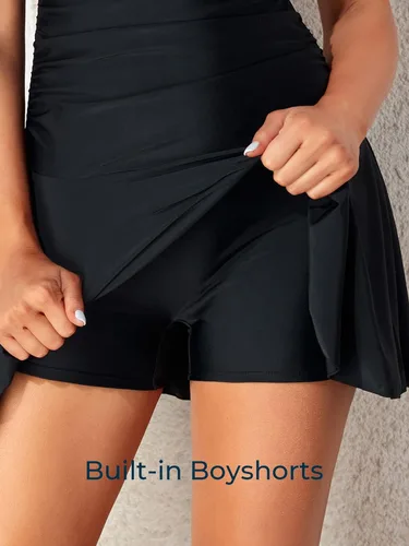 Vista 7 de Summer Mae - Traje de baño para mujer de una pieza con control de abdomen y estampado floral, talla extra grande.