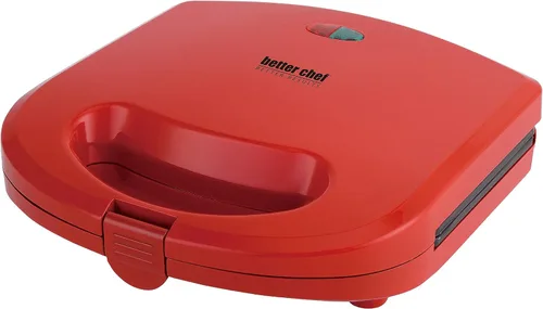 Vista 2 de Better Chef Gofrera eléctrica Antiadherente Se almacena en posición vertical Luz indicadora de precalentamiento Almacenamiento de cable Rojo