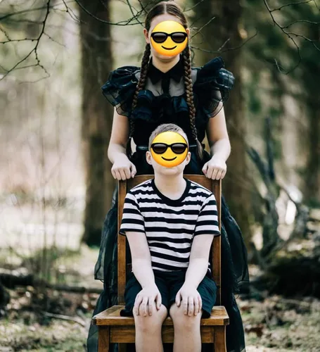 Vista 5 de Wednesday Addams Dress Kids Girls Costume for Family Halloween Costumes Cosplay Outfit Party Princess Dress