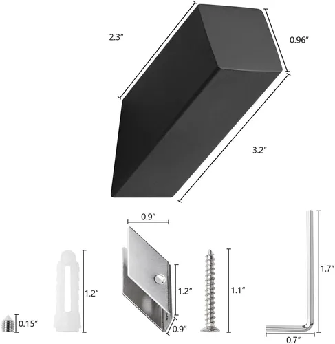 Vista 8 de NINETREX Ganchos negros para toallas, color negro mate, ganchos modernos para toallas, ganchos de acero inoxidable SUS 304, resistentes al agua
