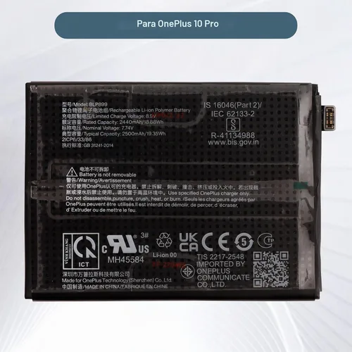 Vista 2 de Batería de repuesto BLP899 compatible con OnePlus 10 Pro 1+10 Pro con herramientas