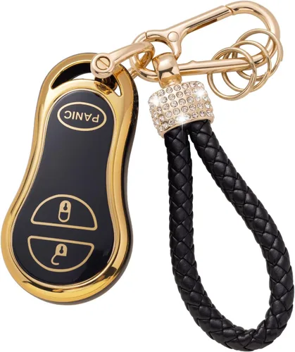 Vista 32 de Gematay - Funda para llavero Cadillac, carcasa protectora compatible con Escalade CTS SRX XT5 ATS CT6 5 botones llave remota Smart Key Protector