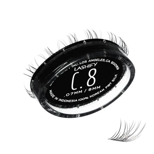 Vista 23 de Lashify Curl - Extensiones de pestañas Gossamer DIY de 0.394 pulgadas, color negro, pestañas postizas fáciles para un aspecto natural