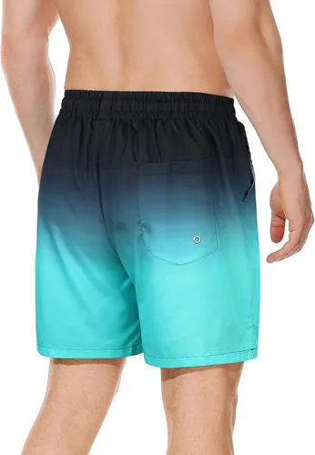 Vista 4 de Zando Traje de baño para hombre, pantalones cortos de playa de secado rápido para hombre, trajes de baño para playa, pantalones cortos de natación